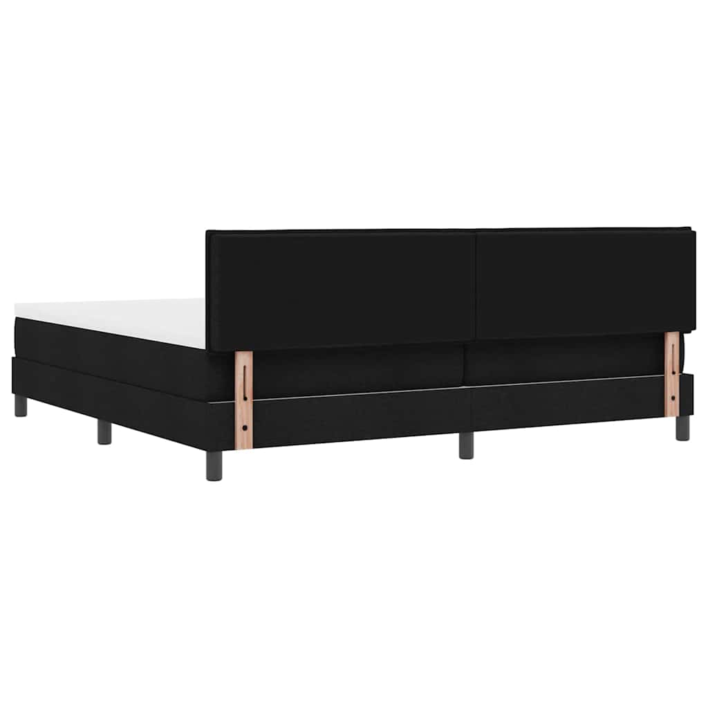 Boxspringbett mit Matratze Schwarz 200 x 200 cm Stoff