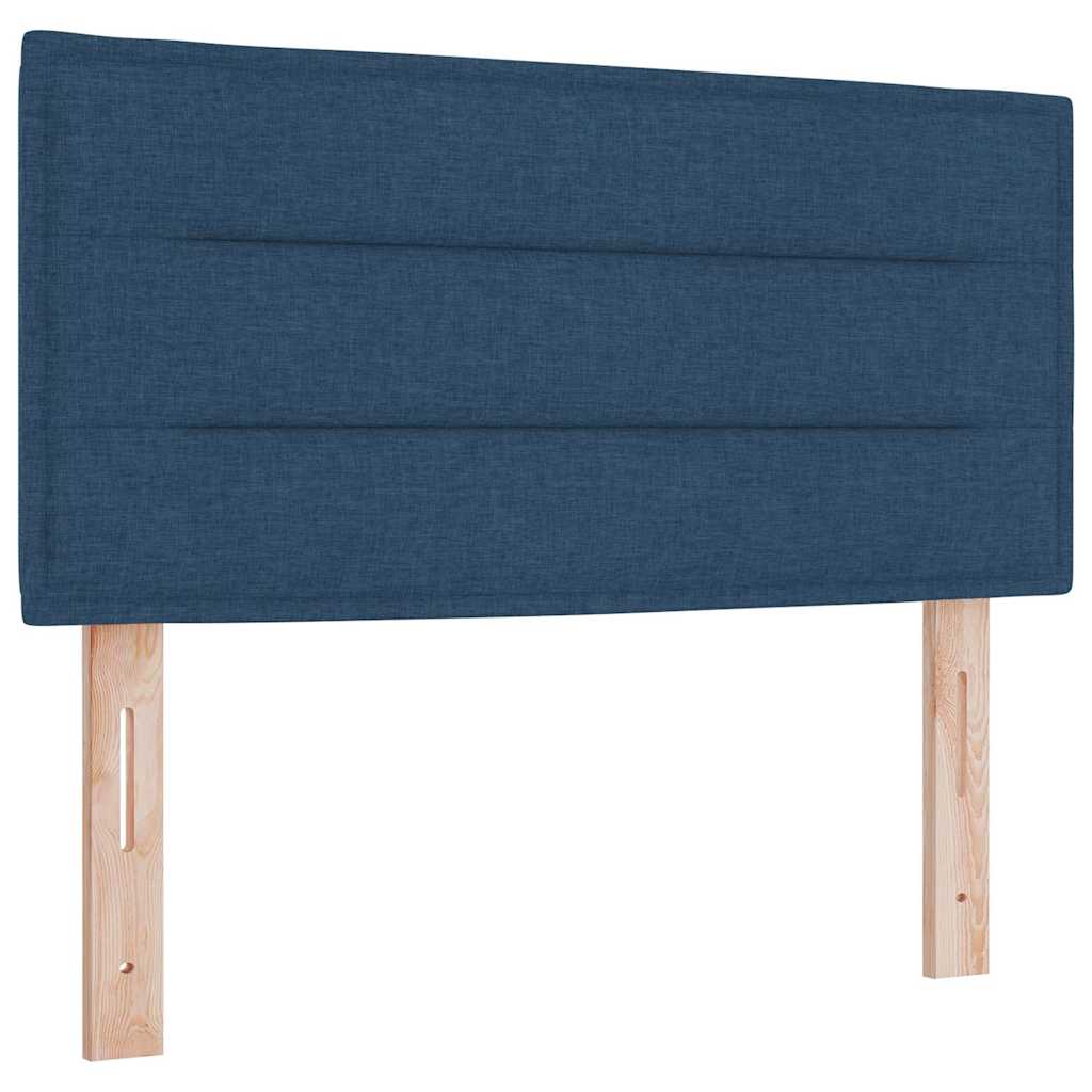 Boxspringbett mit Matratze mit Matratze Blau 80 x 200 cm Stoff