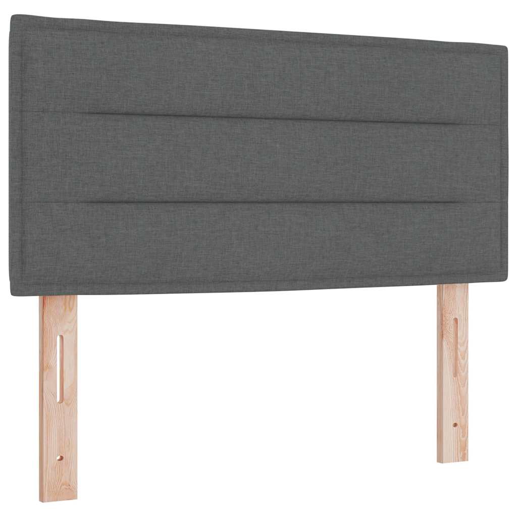 Boxspringbett mit Matratze Dunkelgrau 90 x 190 cm Stoff