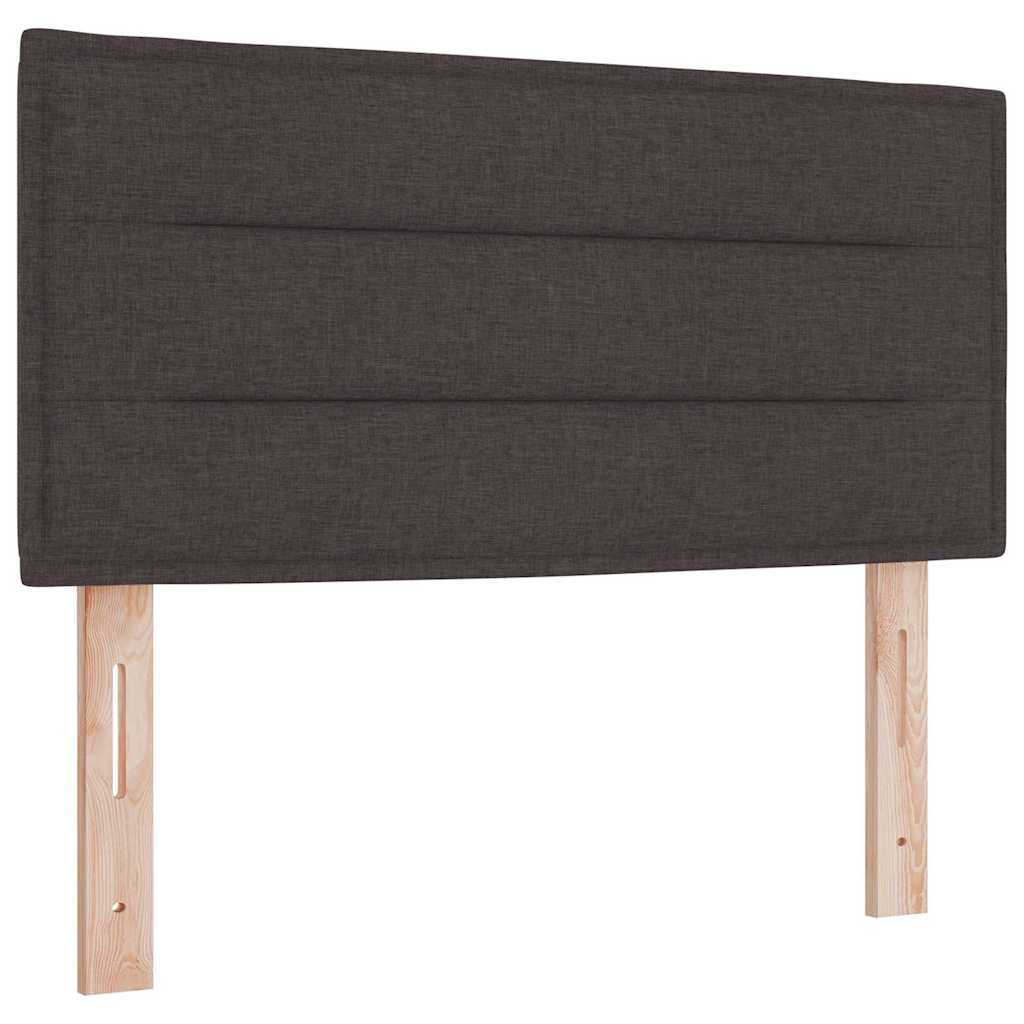 Boxspringbett mit Matratze Dunkelbraun 90 x 200 cm Stoff