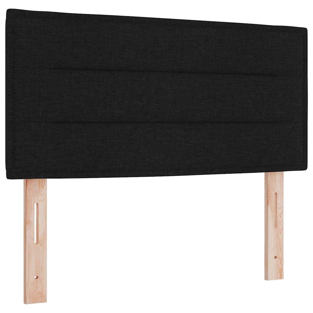 Boxspringbett mit Matratze Schwarz 100 x 200 cm Stoff