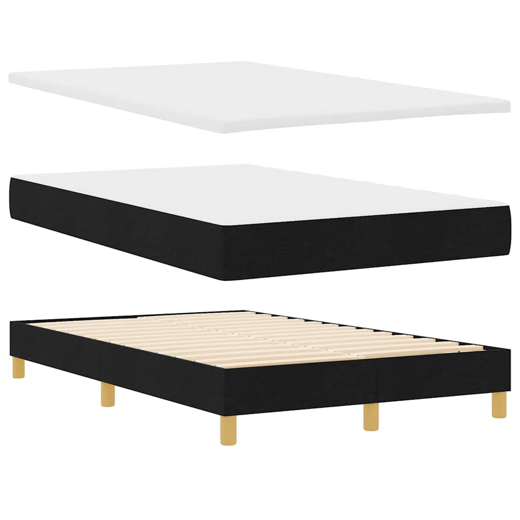Boxspringbett mit Matratze Schwarz 120 x 200 cm Stoff