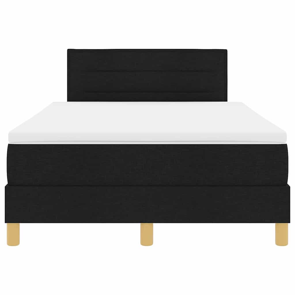 Boxspringbett mit Matratze Schwarz 120 x 200 cm Stoff