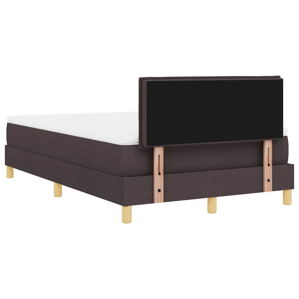 Boxspringbett mit Matratze Dunkelbraun 120 x 200 cm Stoff