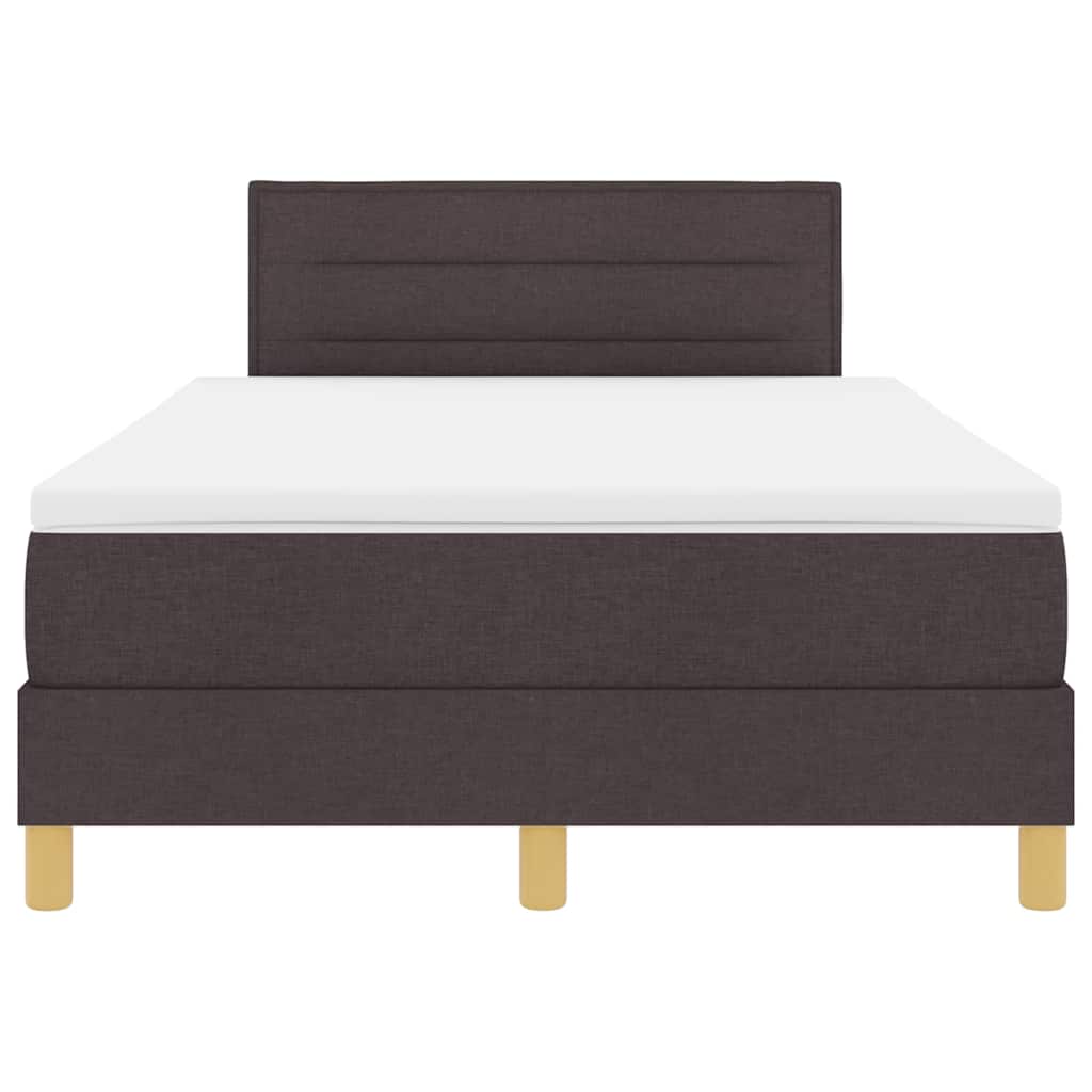 Boxspringbett mit Matratze Dunkelbraun 120 x 200 cm Stoff