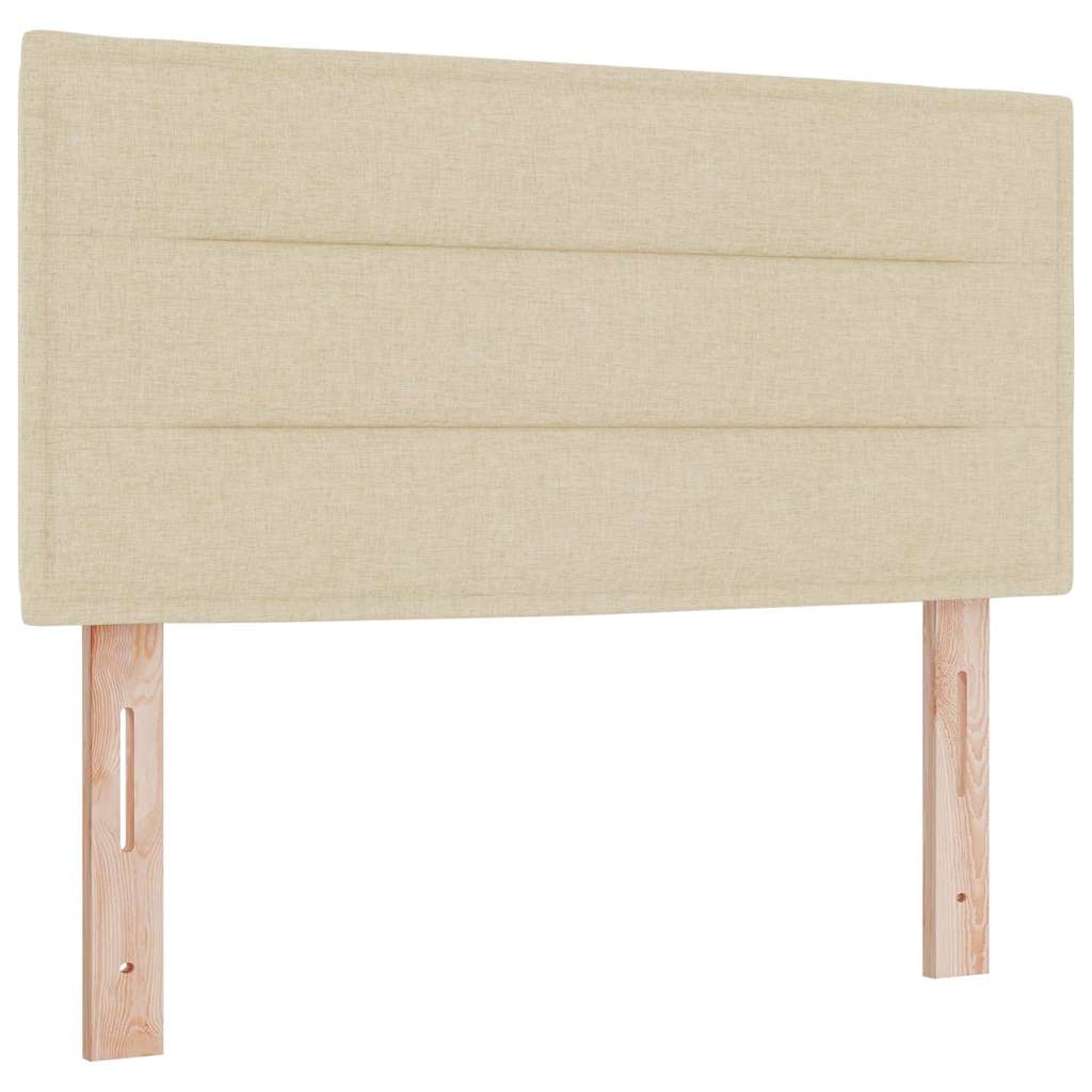 Boxspringbett mit Matratze Creme 120 x 200 cm Stoff