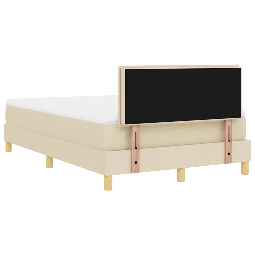 Boxspringbett mit Matratze Creme 120 x 200 cm Stoff