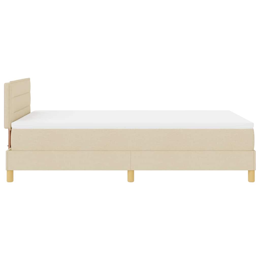 Boxspringbett mit Matratze Creme 120 x 200 cm Stoff