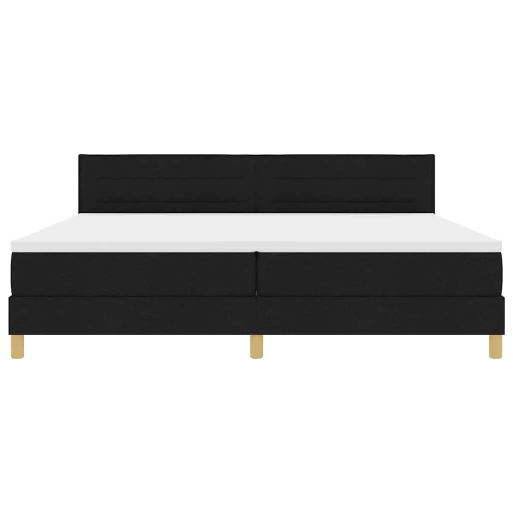 Boxspringbett mit Matratze Schwarz 200 x 200 cm Stoff