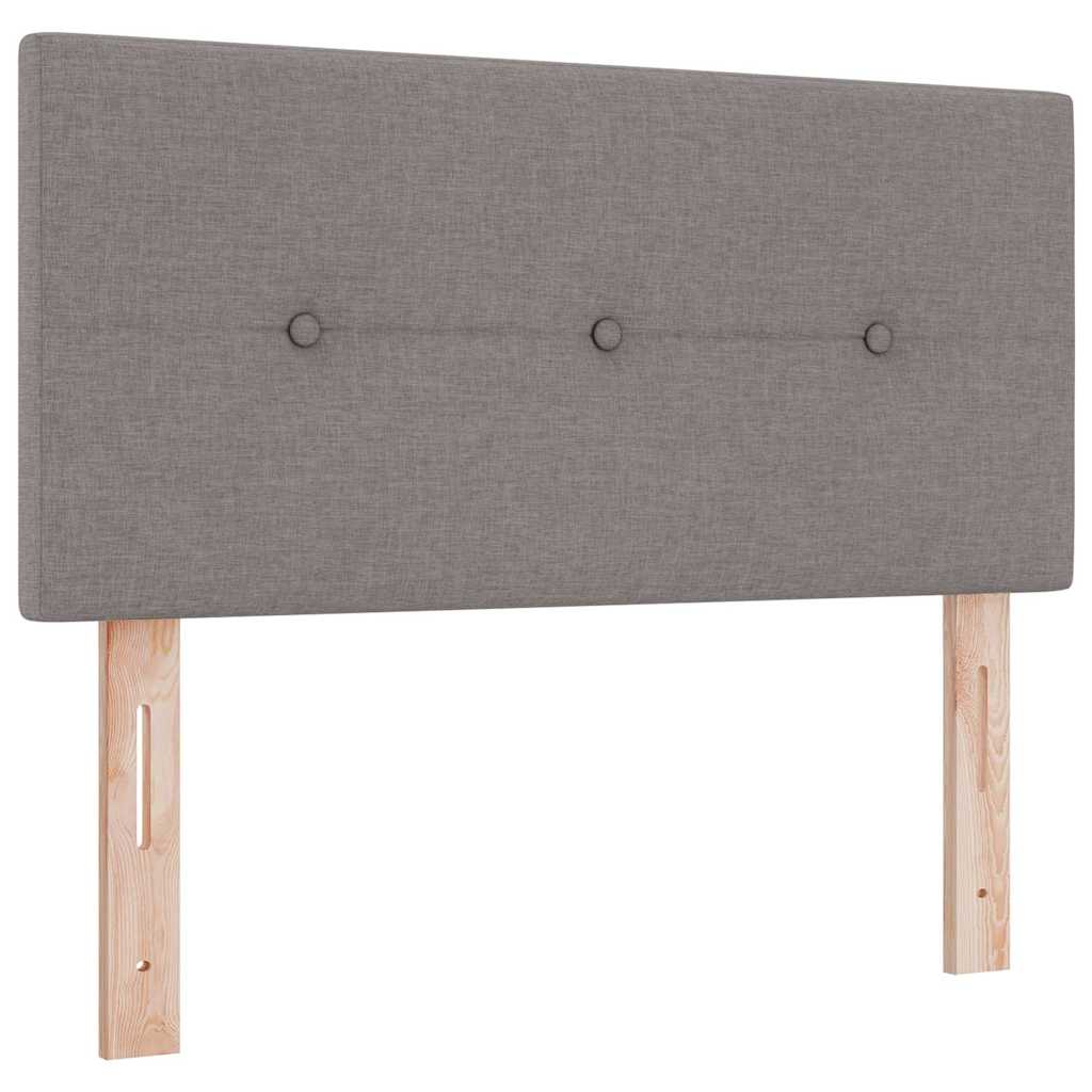 Boxspringbett mit Matratze mit Matratze Taupe 80 x 200 cm Stoff