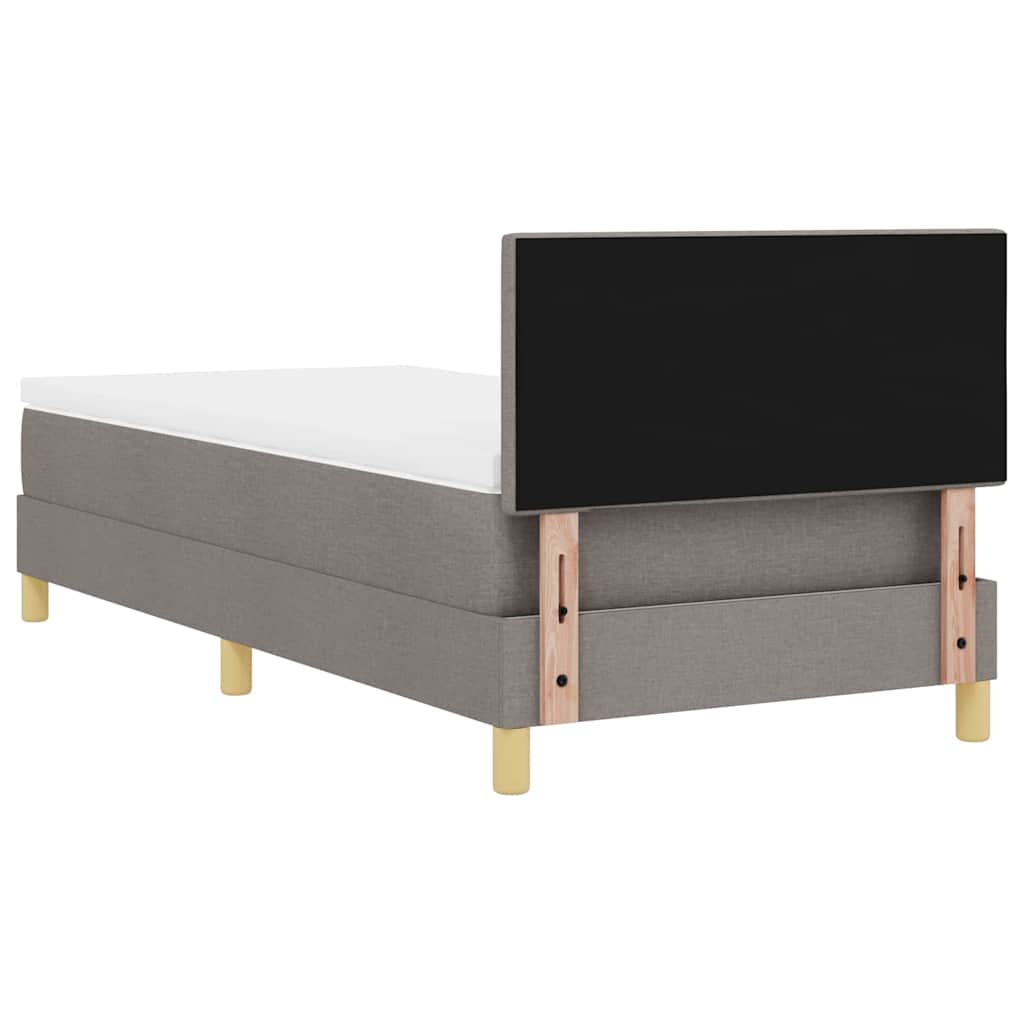 Boxspringbett mit Matratze mit Matratze Taupe 80 x 200 cm Stoff