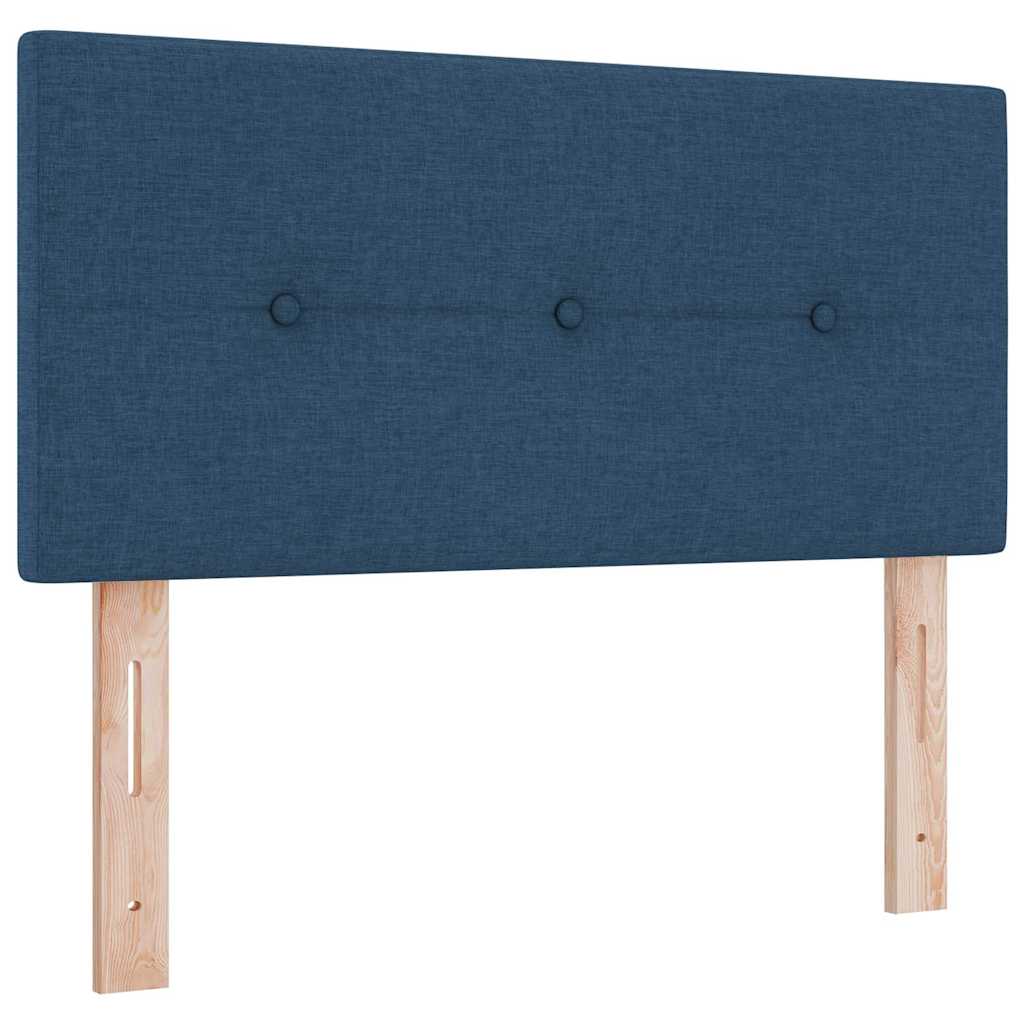 Boxspringbett mit Matratze mit Matratze Blau 80 x 200 cm Stoff