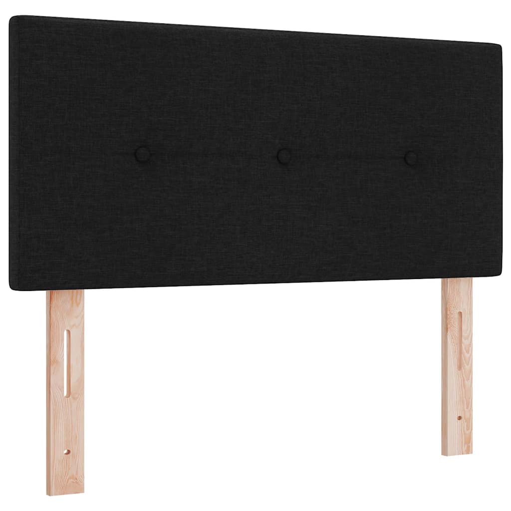 Boxspringbett mit Matratze Schwarz 90 x 190 cm Stoff