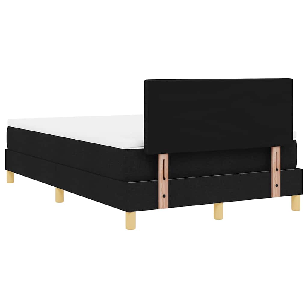 Boxspringbett mit Matratze Schwarz 120 x 190 cm Stoff