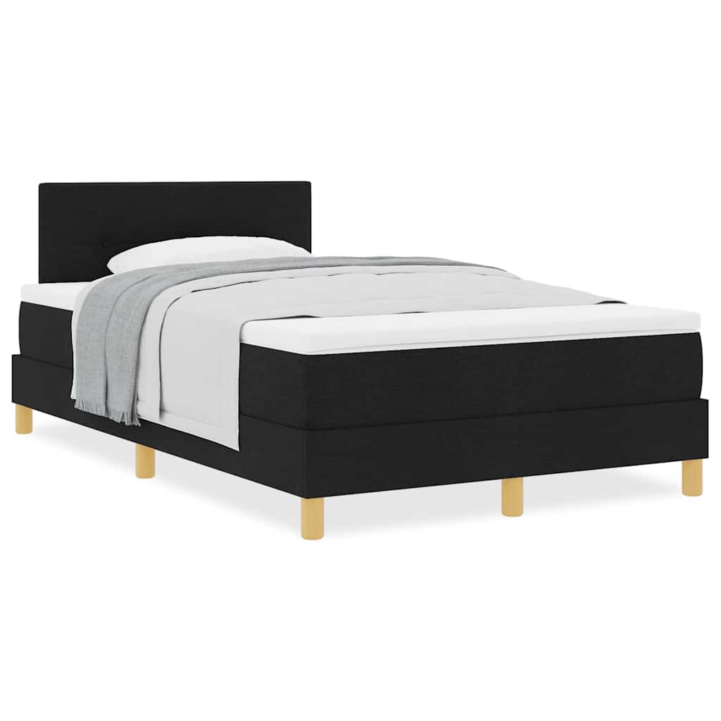Boxspringbett mit Matratze Schwarz 120 x 190 cm Stoff