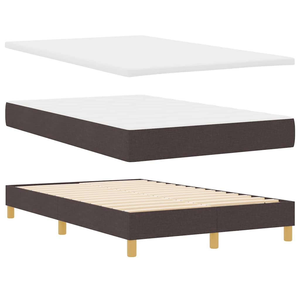 Boxspringbett mit Matratze Dunkelbraun 120 x 200 cm Stoff