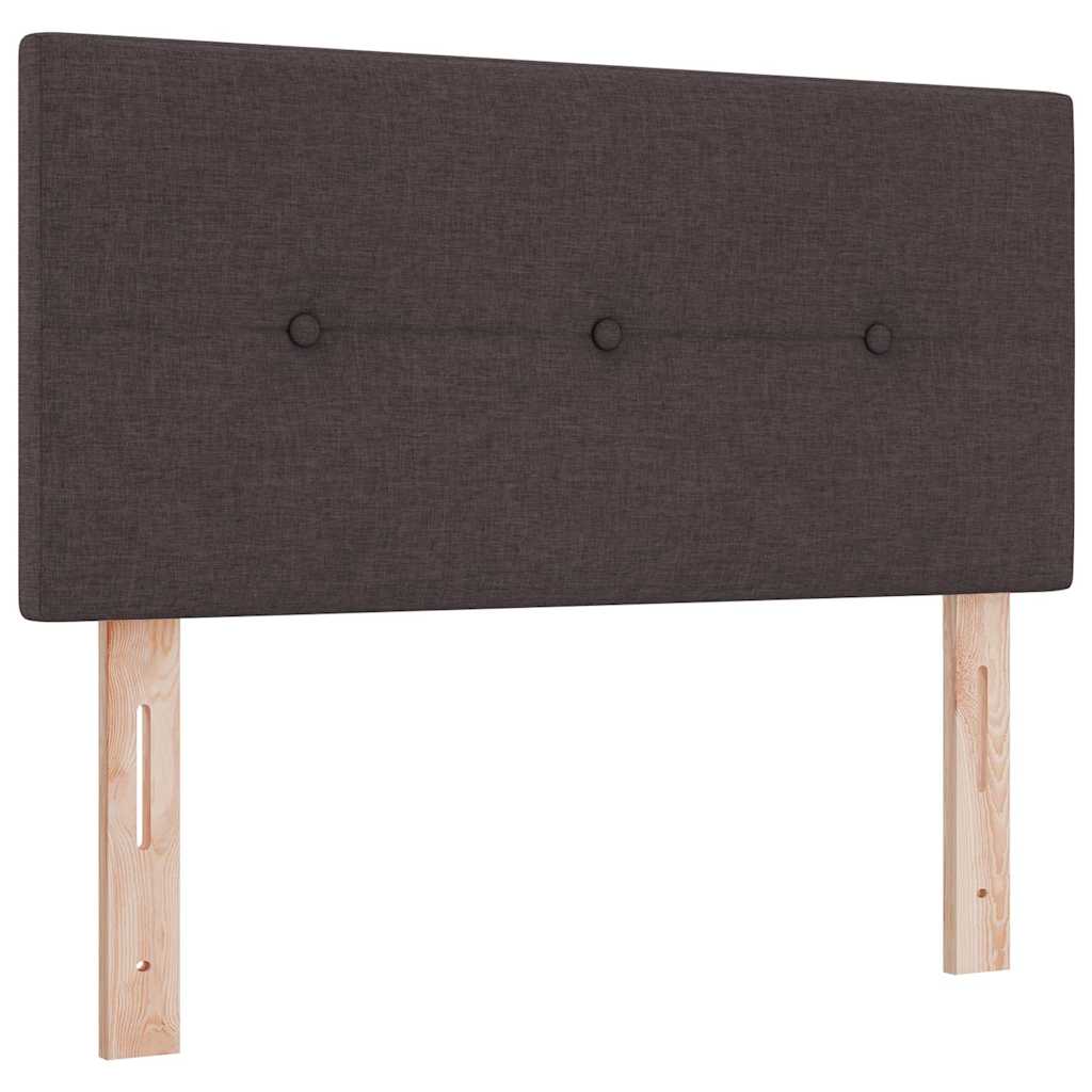 Boxspringbett mit Matratze Dunkelbraun 120 x 200 cm Stoff