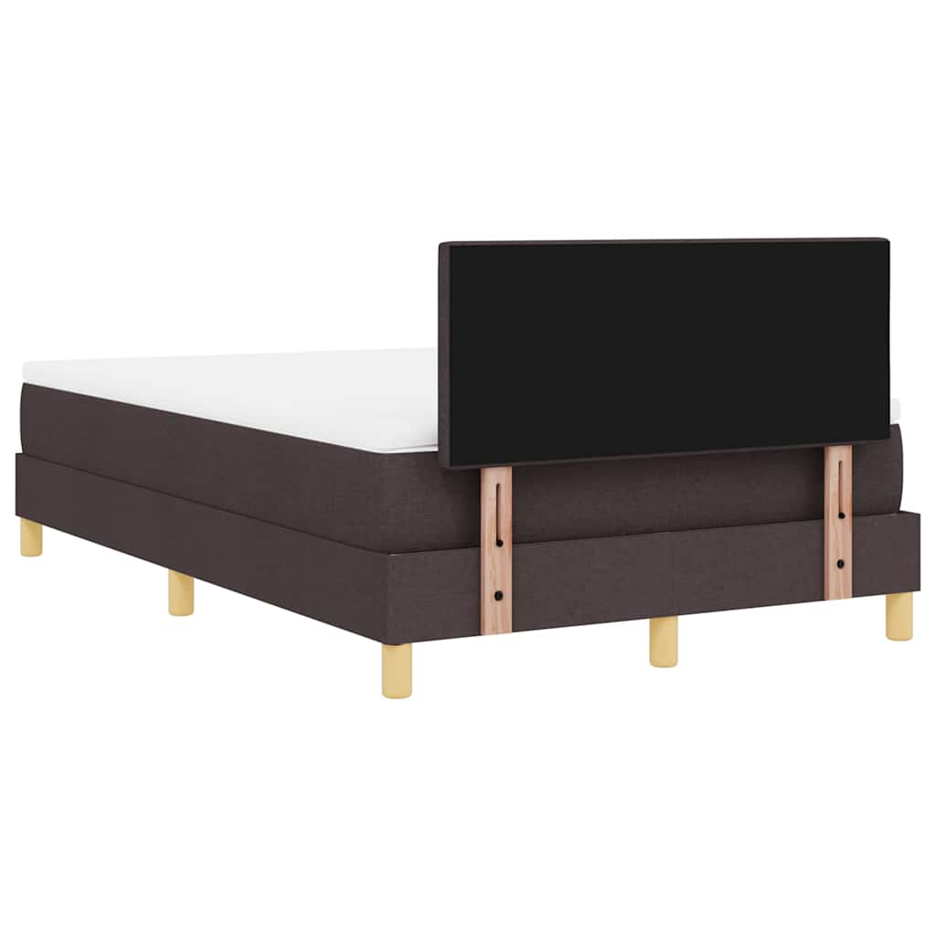Boxspringbett mit Matratze Dunkelbraun 120 x 200 cm Stoff