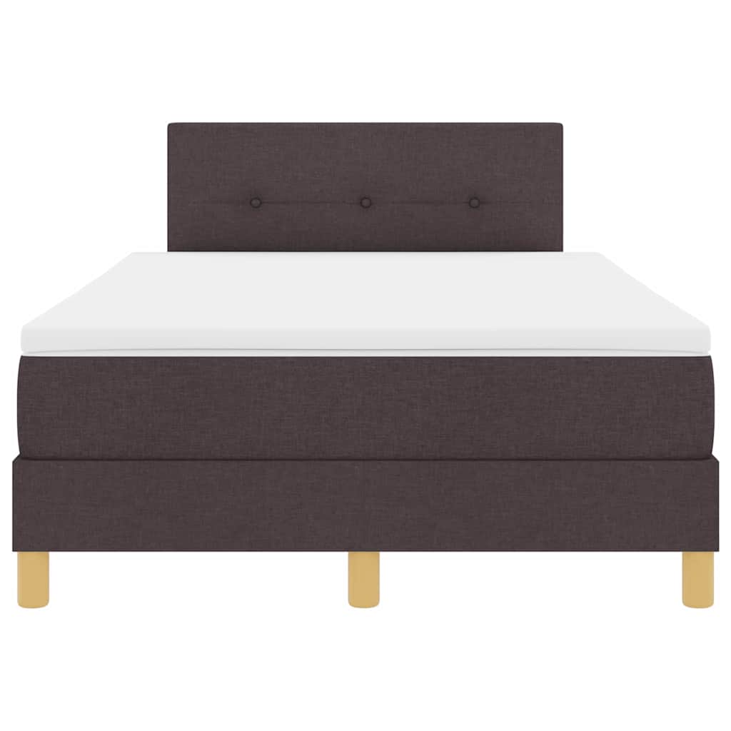 Boxspringbett mit Matratze Dunkelbraun 120 x 200 cm Stoff