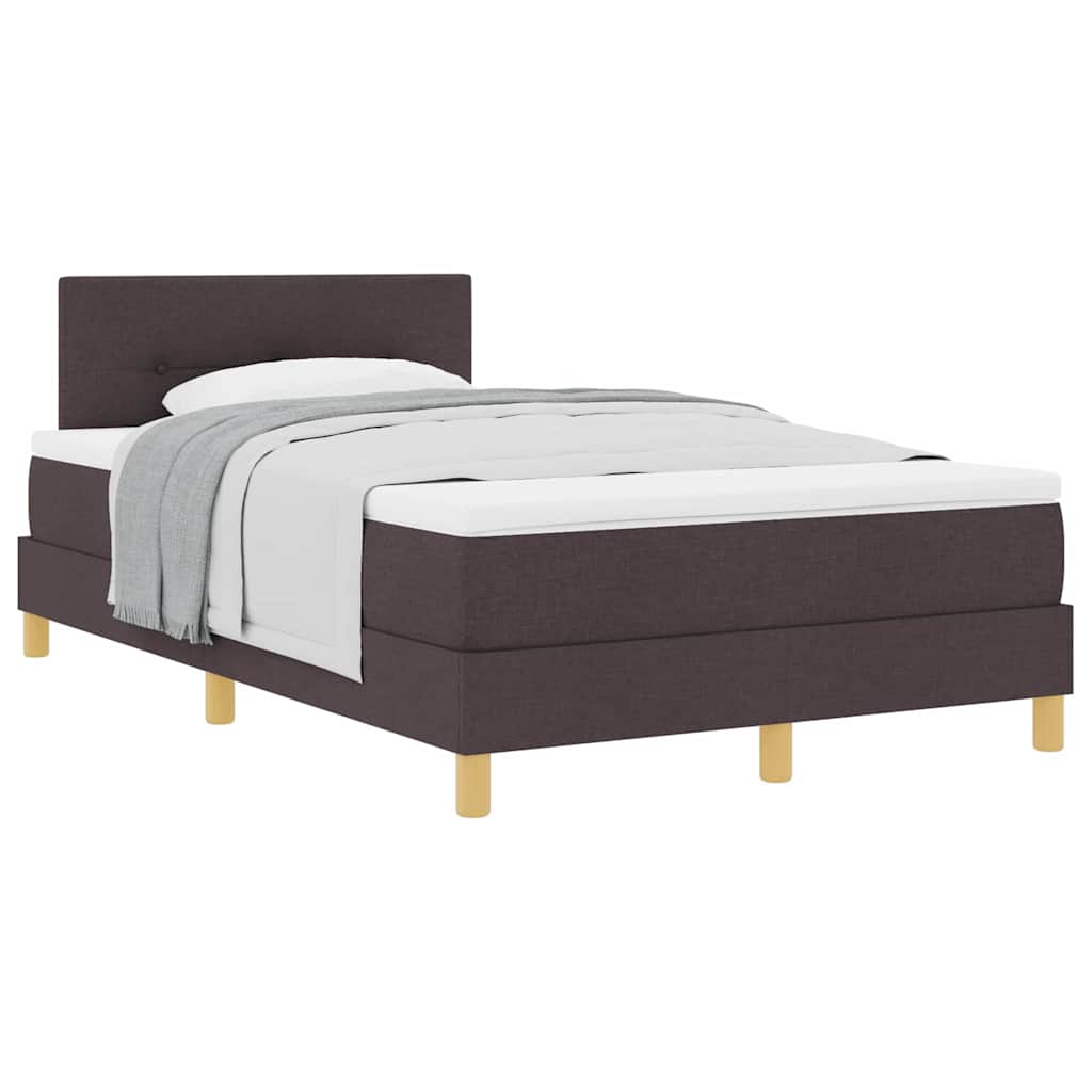 Boxspringbett mit Matratze Dunkelbraun 120 x 200 cm Stoff