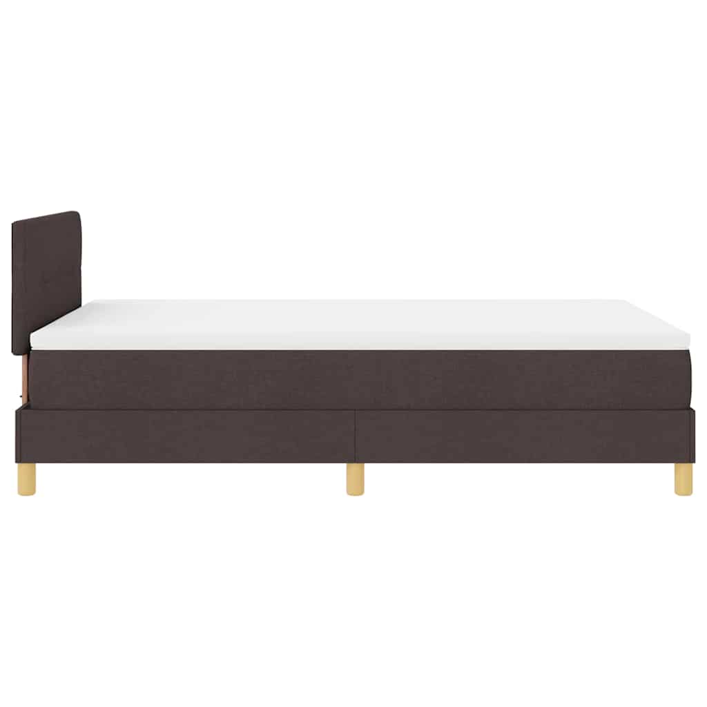 Boxspringbett mit Matratze Dunkelbraun 120 x 200 cm Stoff