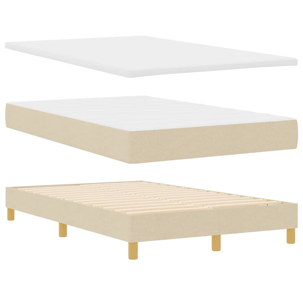 Boxspringbett mit Matratze Creme 120 x 200 cm Stoff
