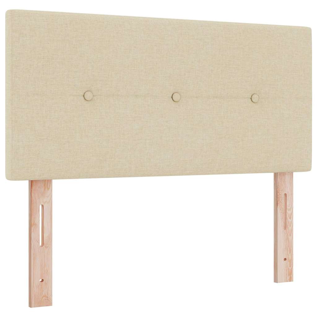 Boxspringbett mit Matratze Creme 120 x 200 cm Stoff