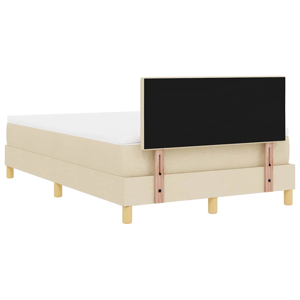 Boxspringbett mit Matratze Creme 120 x 200 cm Stoff