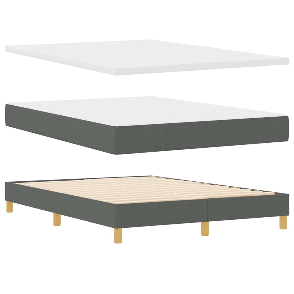 Boxspringbett mit Matratze Dunkelgrau 160 x 200 cm Stoff