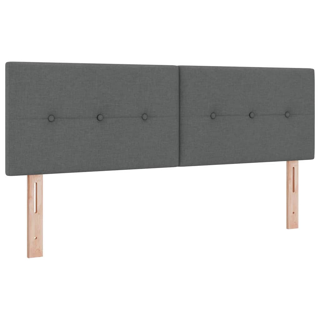 Boxspringbett mit Matratze Dunkelgrau 160 x 200 cm Stoff