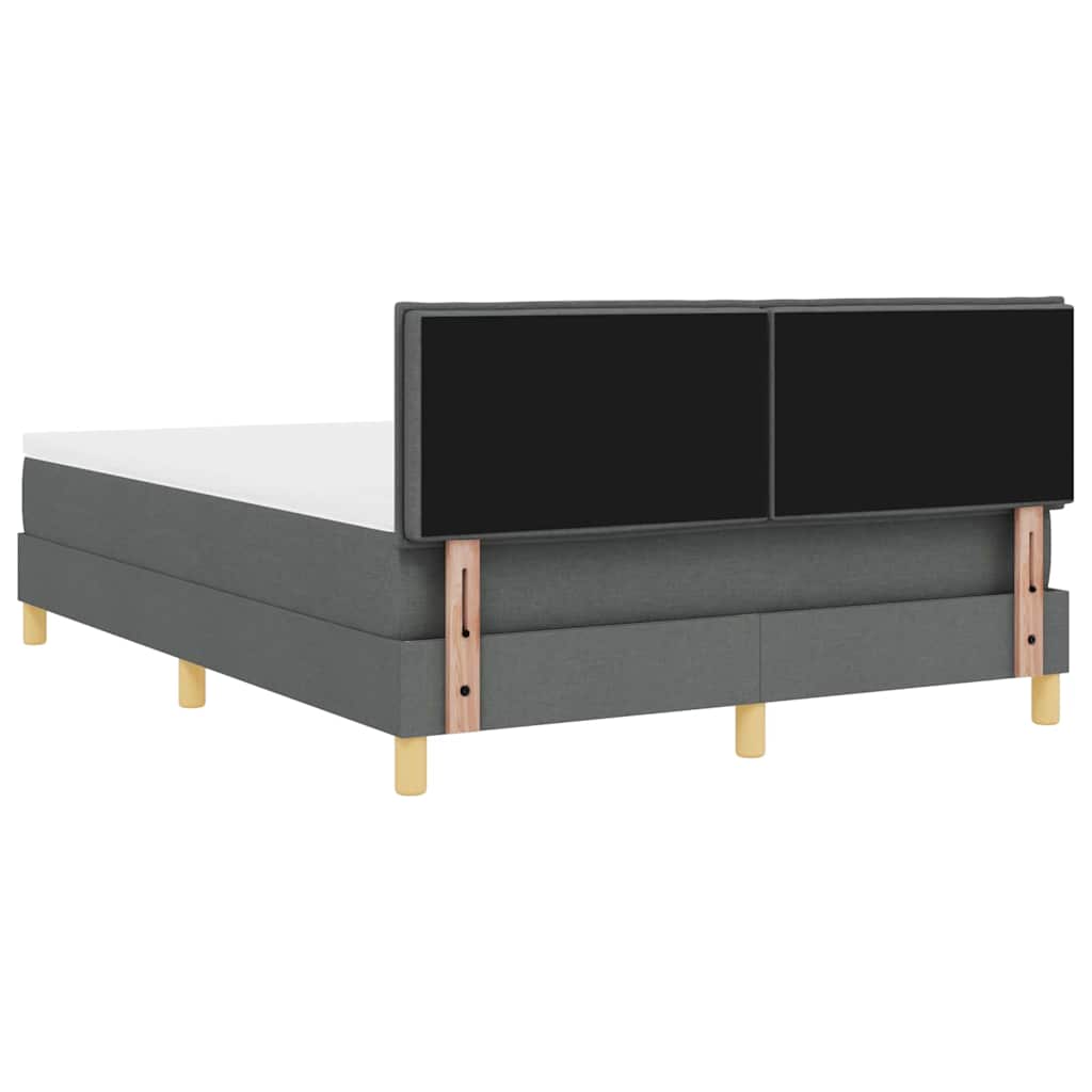 Boxspringbett mit Matratze Dunkelgrau 160 x 200 cm Stoff