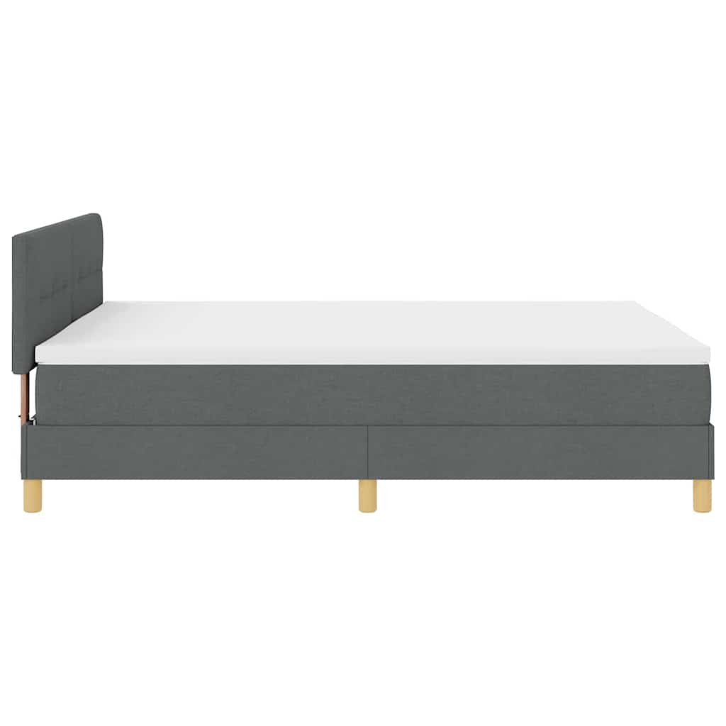 Boxspringbett mit Matratze Dunkelgrau 160 x 200 cm Stoff