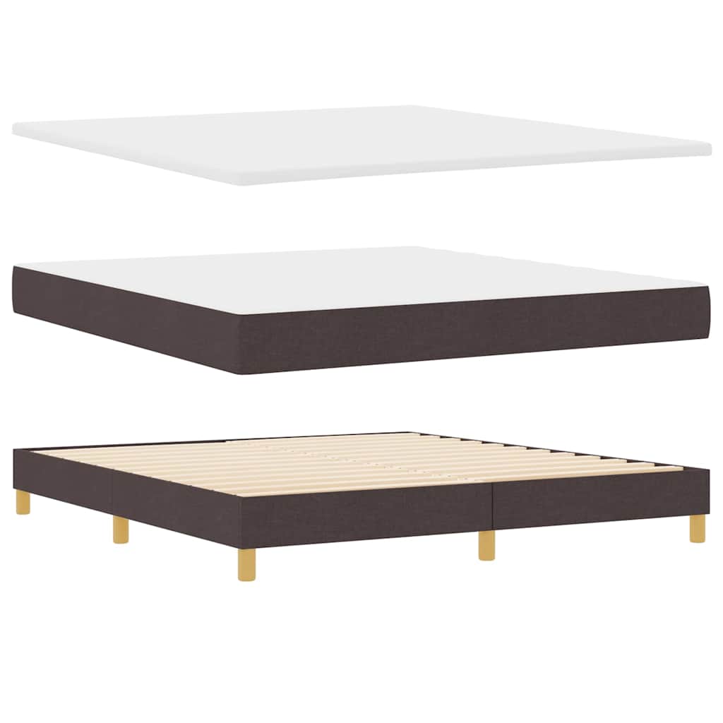 Boxspringbett mit Matratze Dunkelbraun 180 x 200 cm Stoff