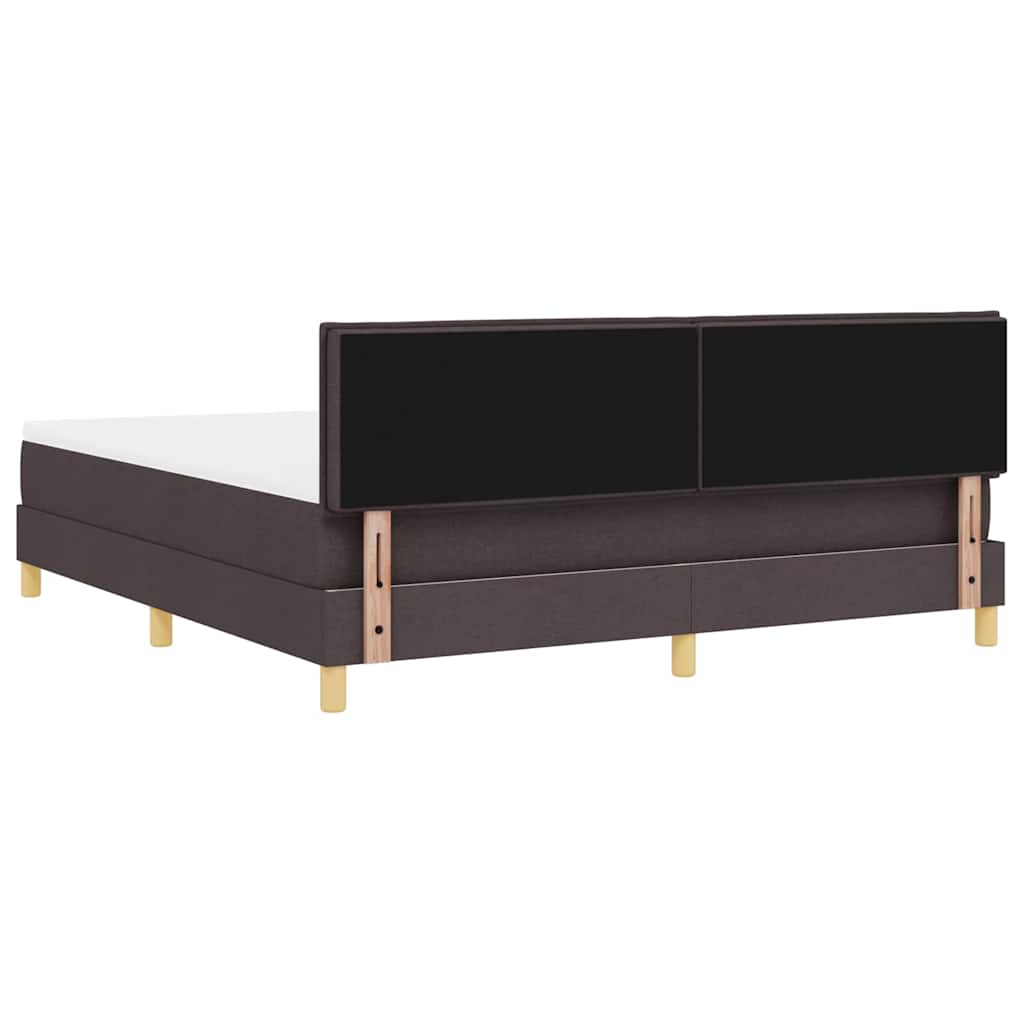 Boxspringbett mit Matratze Dunkelbraun 180 x 200 cm Stoff
