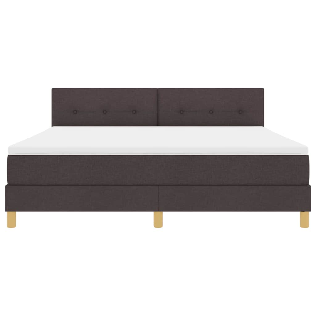 Boxspringbett mit Matratze Dunkelbraun 180 x 200 cm Stoff