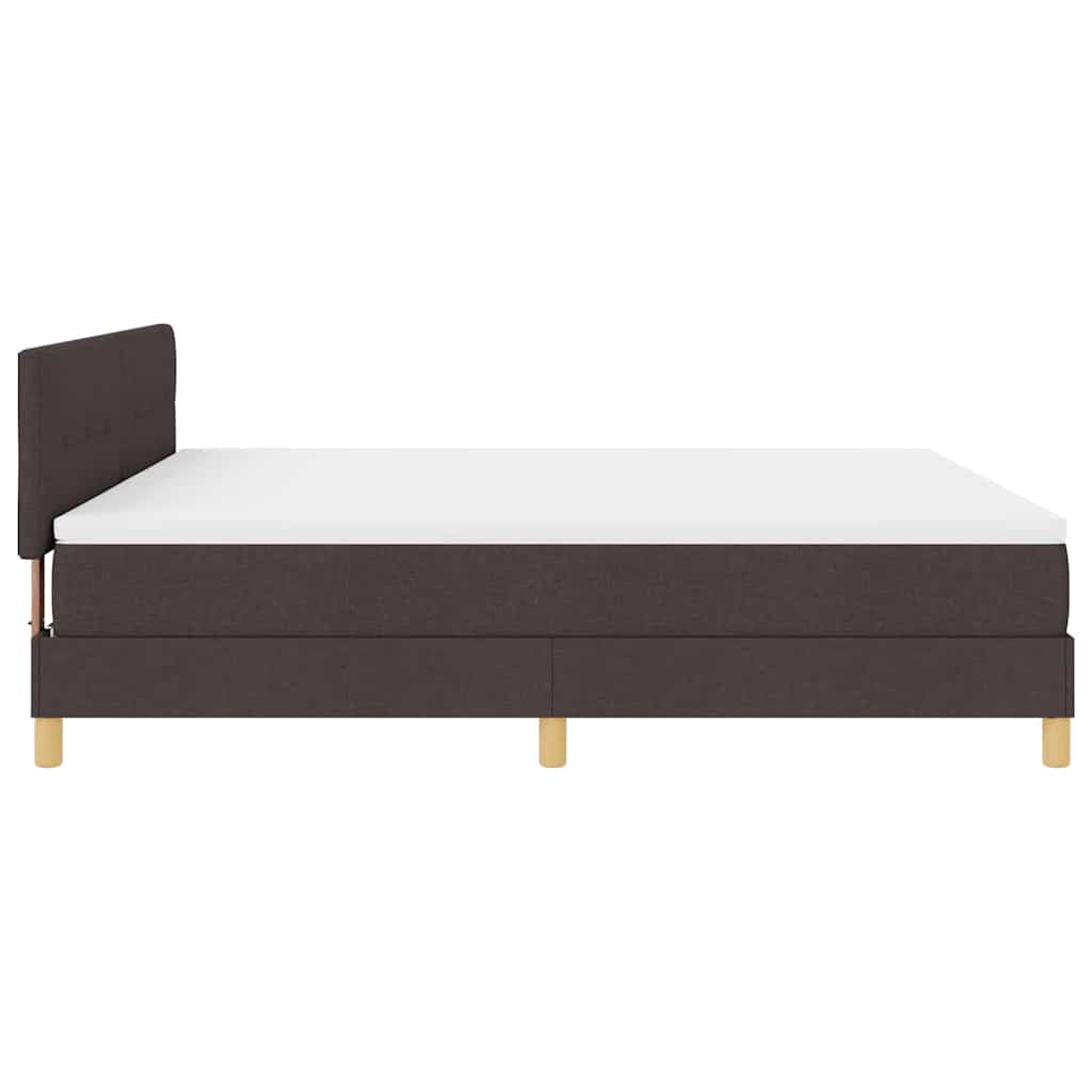 Boxspringbett mit Matratze Dunkelbraun 180 x 200 cm Stoff
