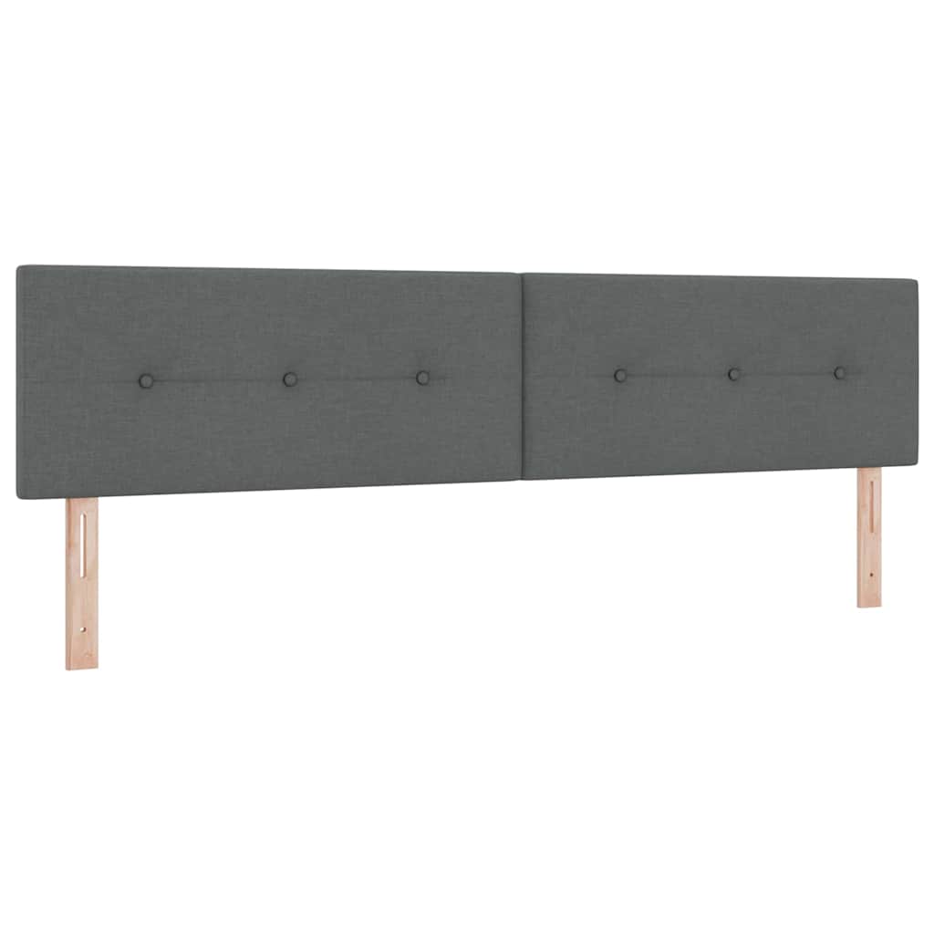 Boxspringbett mit Matratze Dunkelgrau 200 x 200 cm Stoff