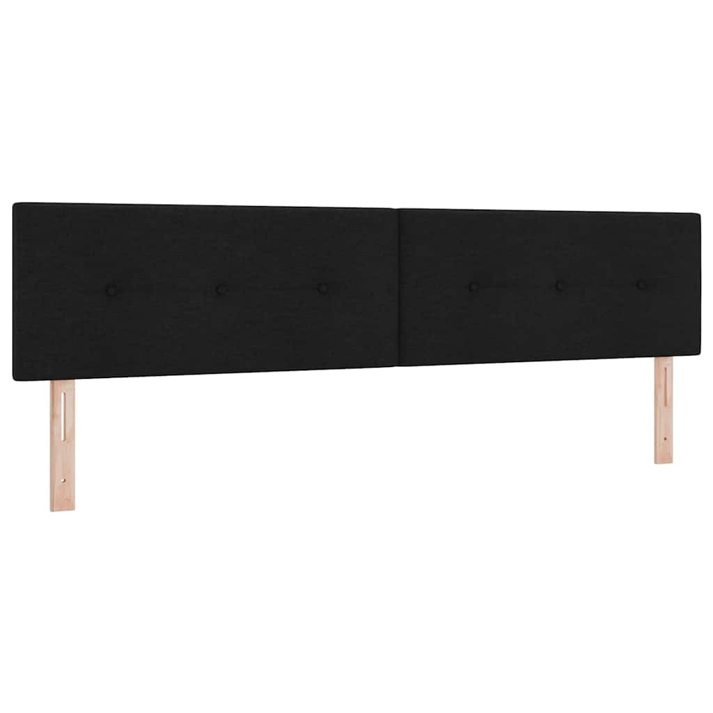 Boxspringbett mit Matratze Schwarz 200 x 200 cm Stoff