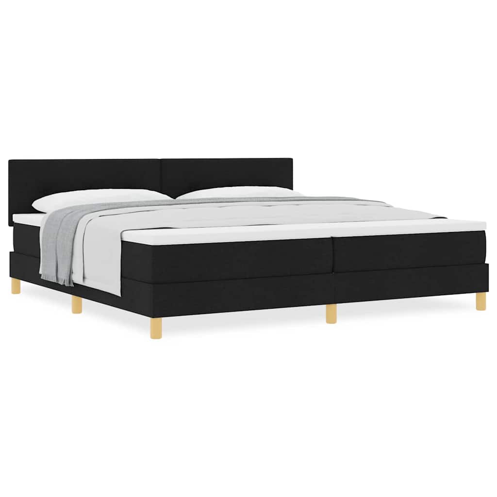 Boxspringbett mit Matratze Schwarz 200 x 200 cm Stoff