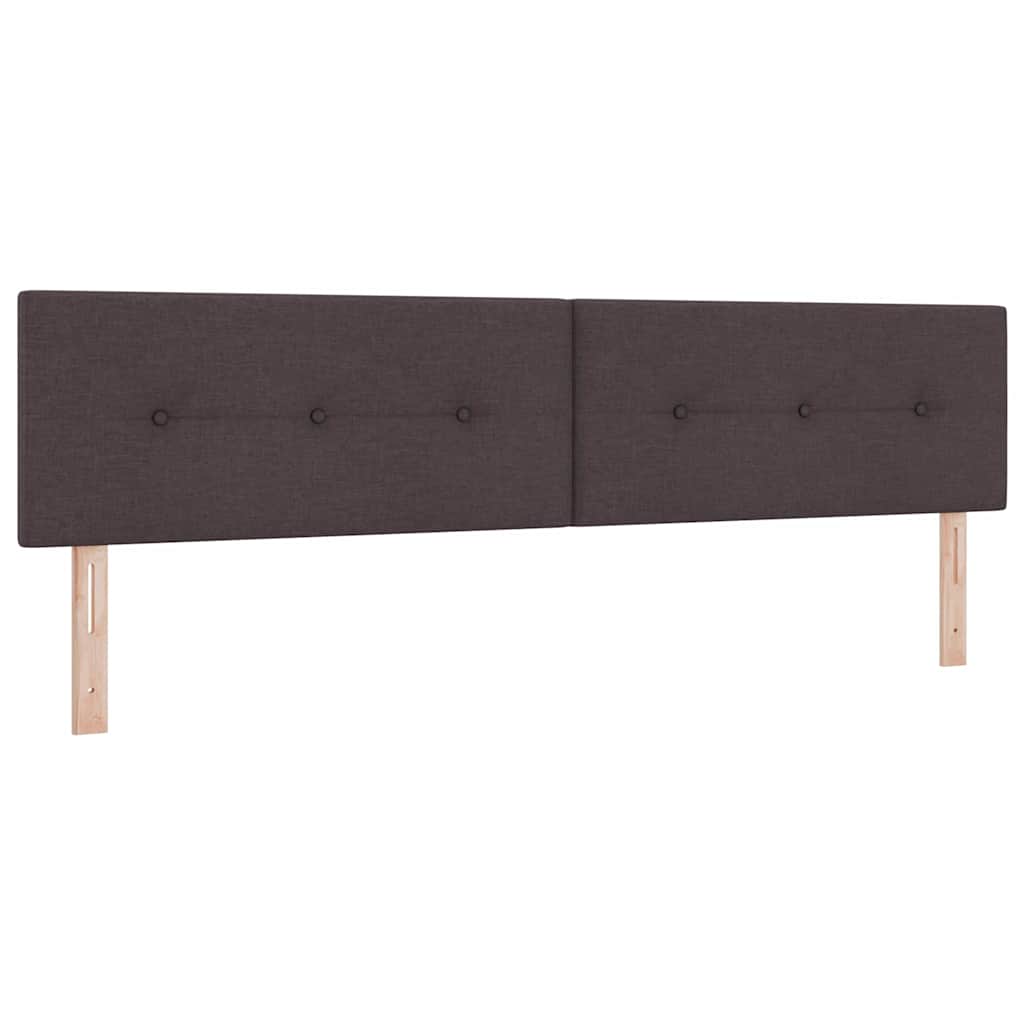 Boxspringbett mit Matratze Dunkelbraun 200 x 200 cm Stoff