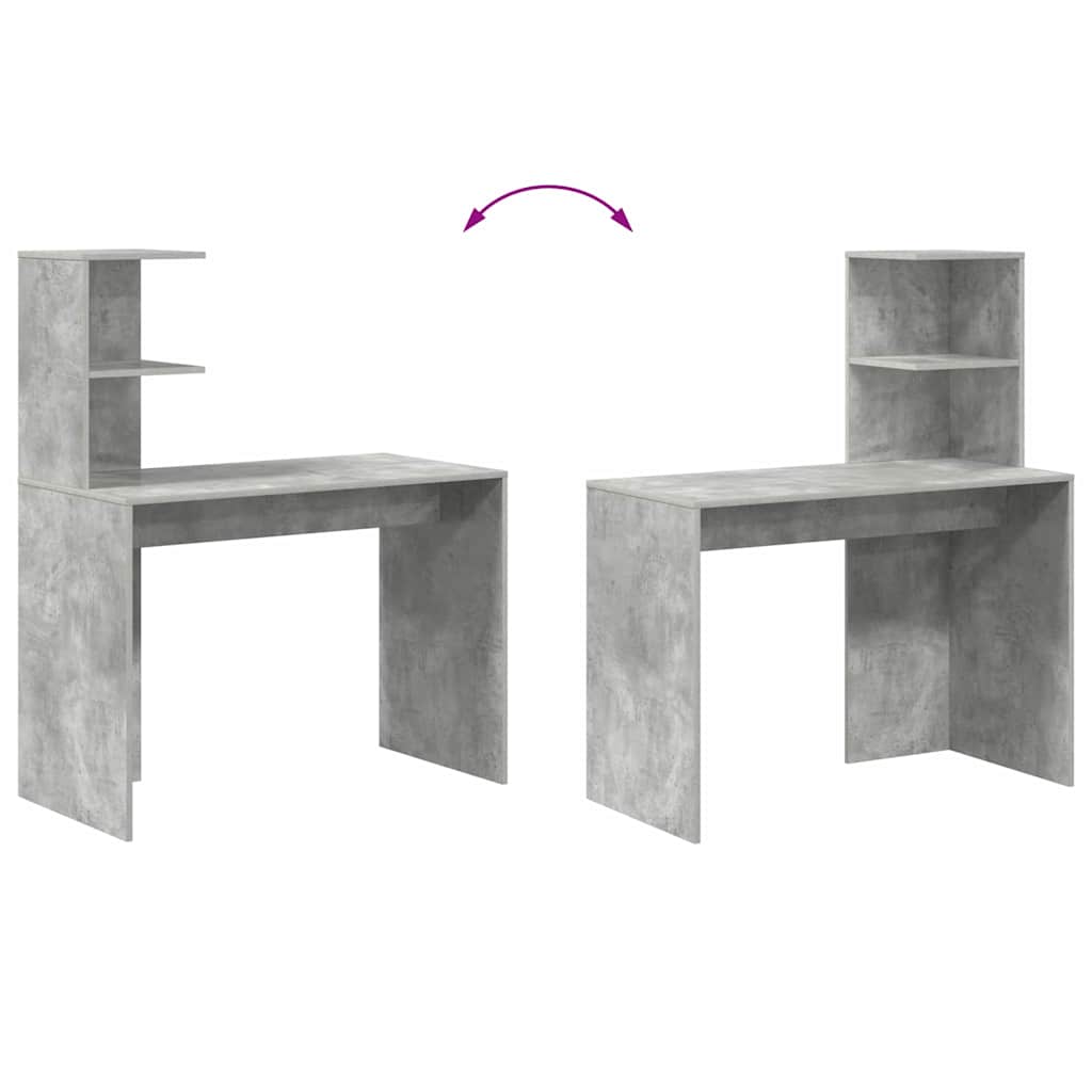 Schreibtisch Betongrau 102 x 50 x 124 cm Holzwerkstoff