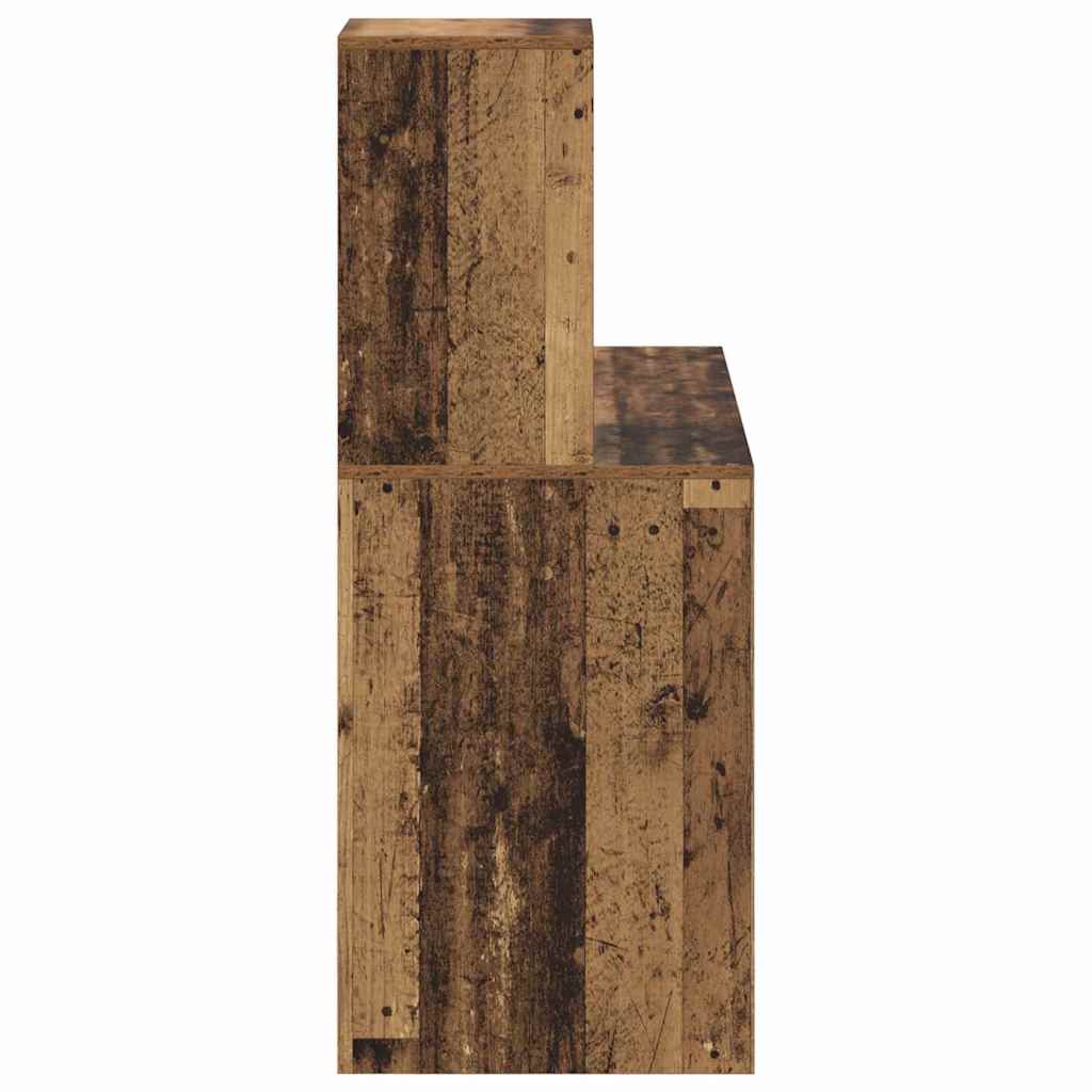 Schreibtisch mit Regal Altholz 102 x 50 x 124 cm Holzwerkstoff