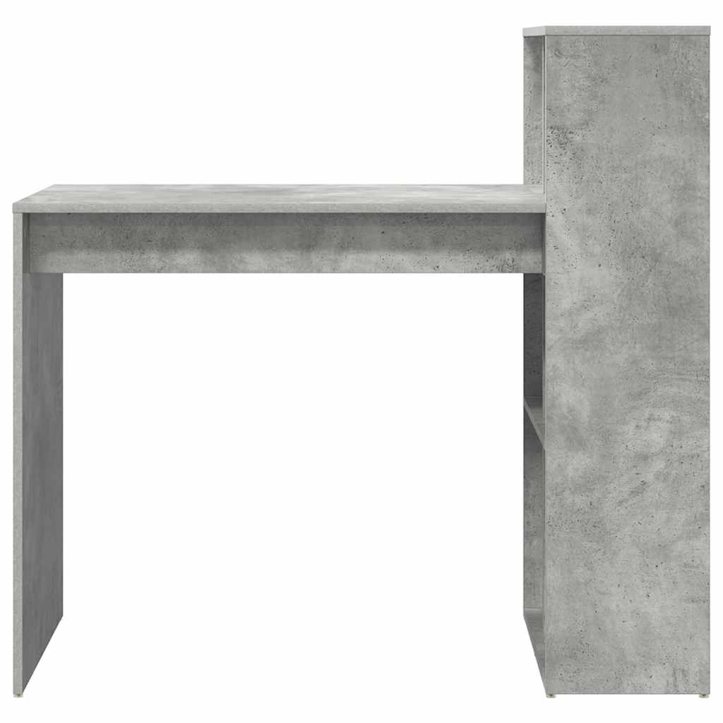 Tisch mit Regal Beton Grau 108 x 55 x 103,5 cm Holzwerkstoff