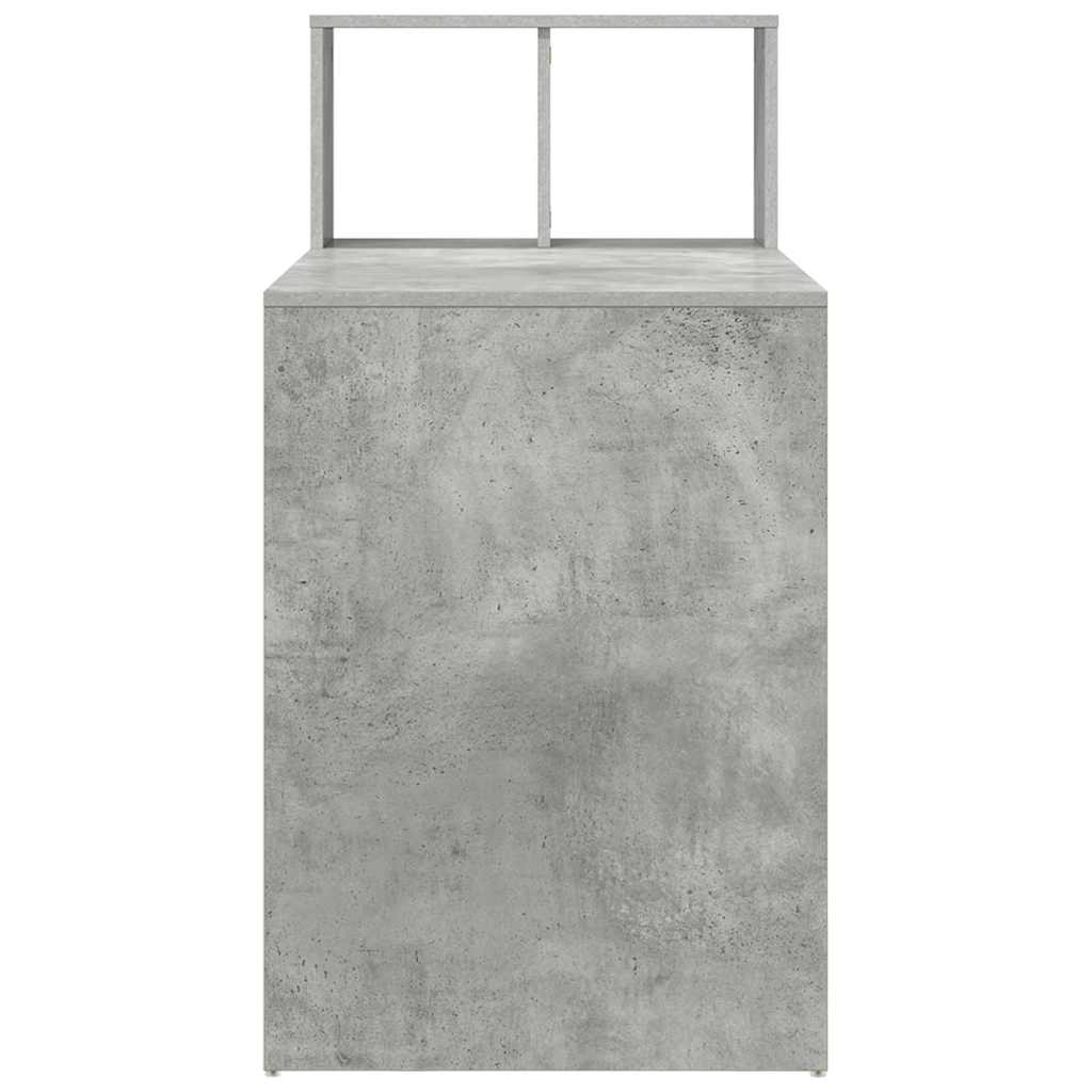 Tisch mit Regal Beton Grau 108 x 55 x 103,5 cm Holzwerkstoff