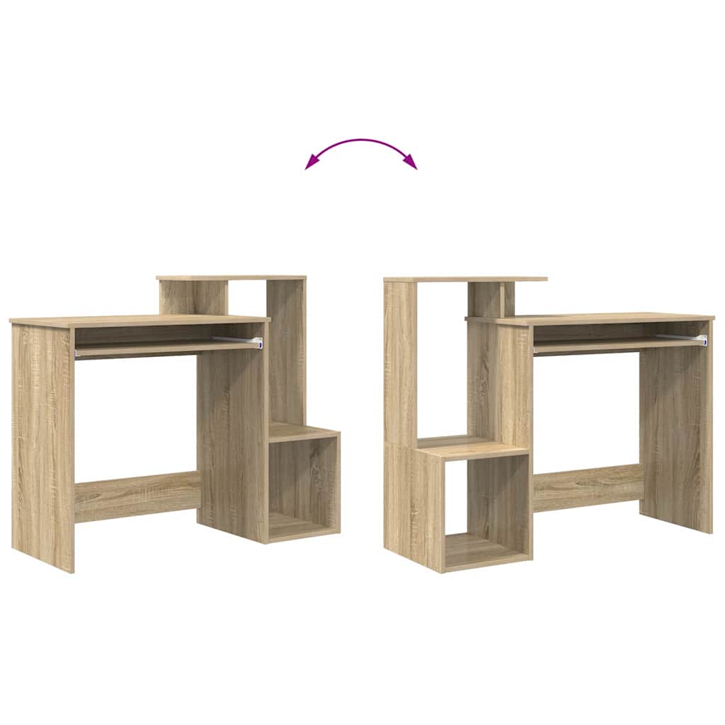 Tisch mit Regal Sonoma Eiche 106 x 40 x 88,5 cm Holzwerkstoff