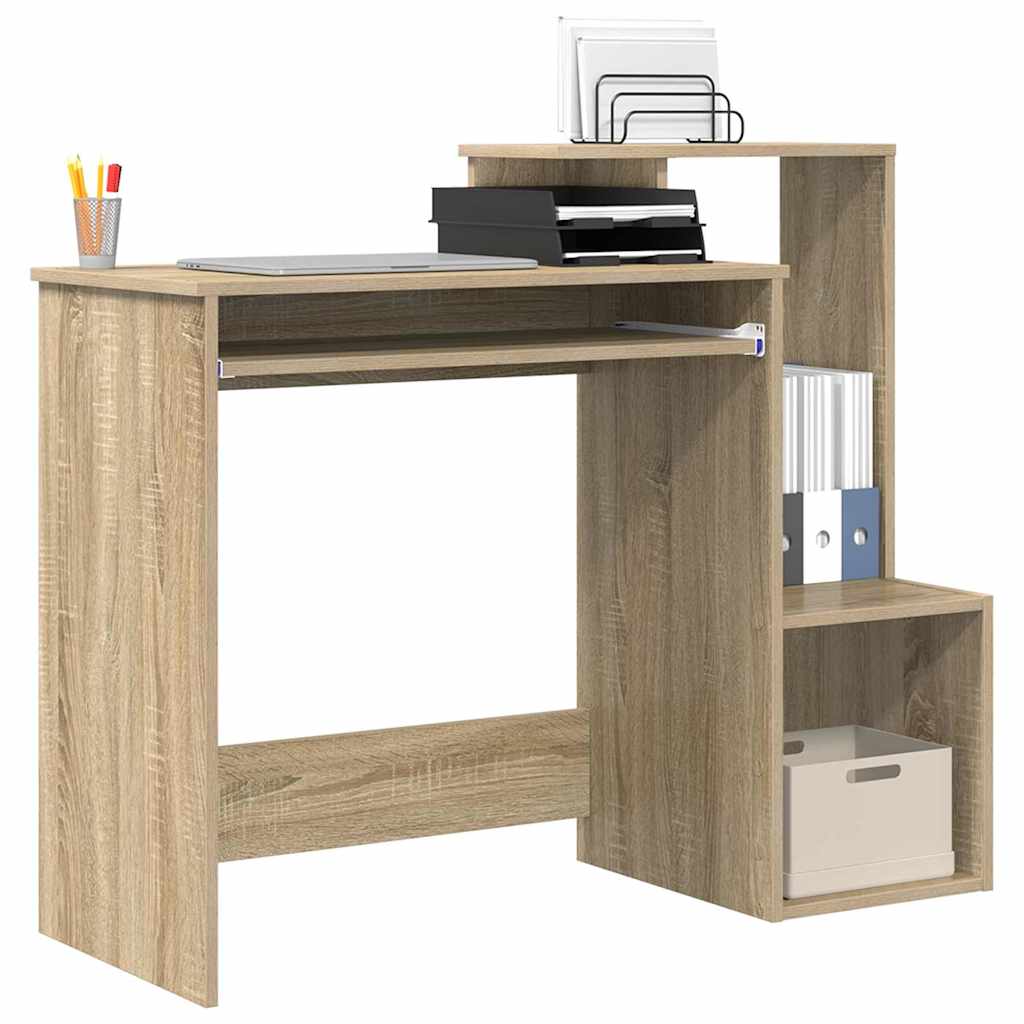 Tisch mit Regal Sonoma Eiche 106 x 40 x 88,5 cm Holzwerkstoff