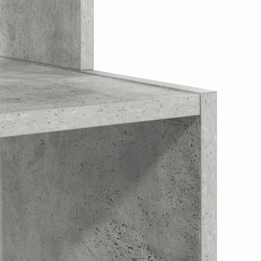 Tisch mit Regal Betongrau 106 x 40 x 88,5 cm Holzwerkstoff