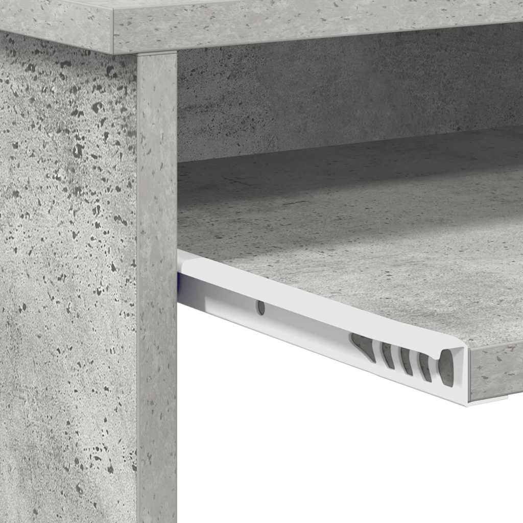 Tisch mit Regal Betongrau 106 x 40 x 88,5 cm Holzwerkstoff
