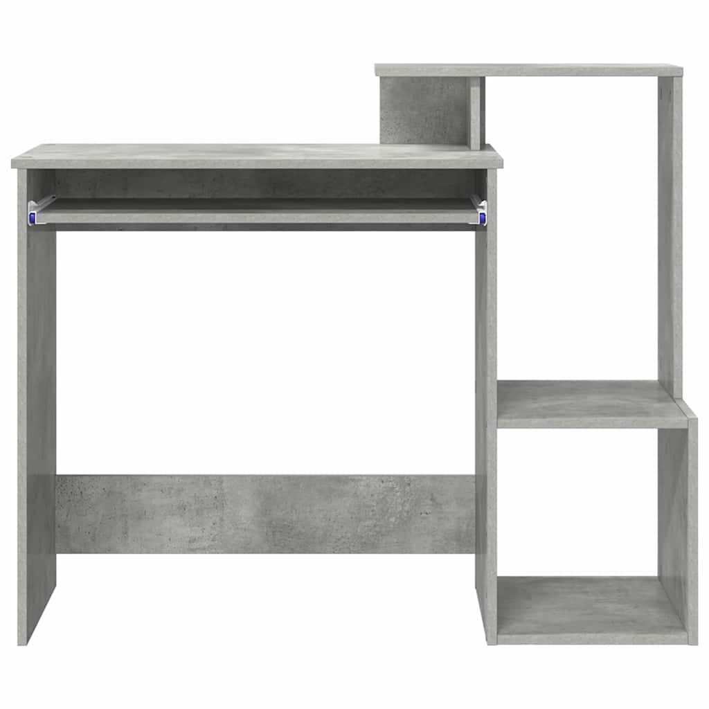 Tisch mit Regal Betongrau 106 x 40 x 88,5 cm Holzwerkstoff