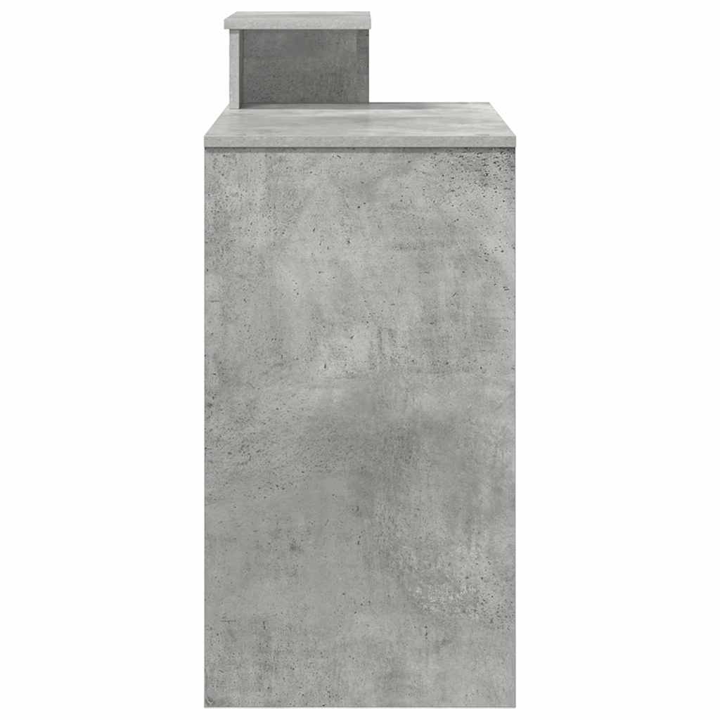 Tisch mit Regal Betongrau 106 x 40 x 88,5 cm Holzwerkstoff